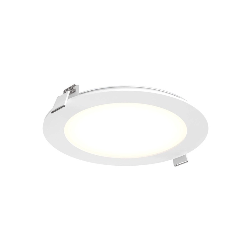 6″ Round CCT LED Recessed Panel Light White 120/277/347V | 0-10V Dimming