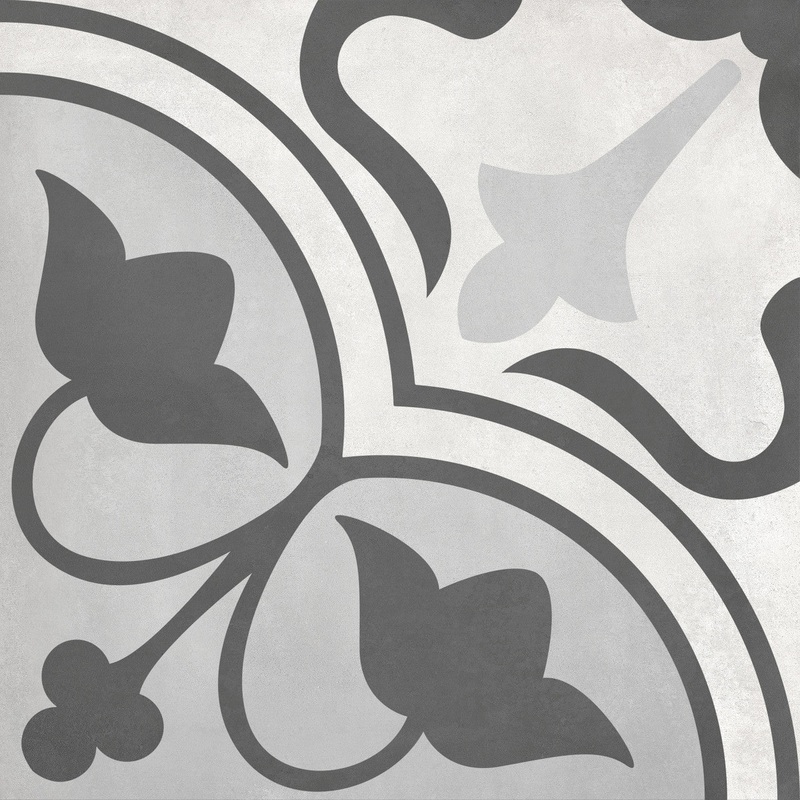 8″ x 8″ Form Matte Ice Clover Deco Porcelain Tile 60-313