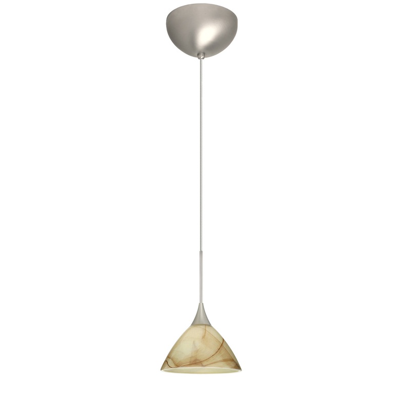 Besa 1XC-174383-LED-SN Domi One Light Pendant Satin Nickel