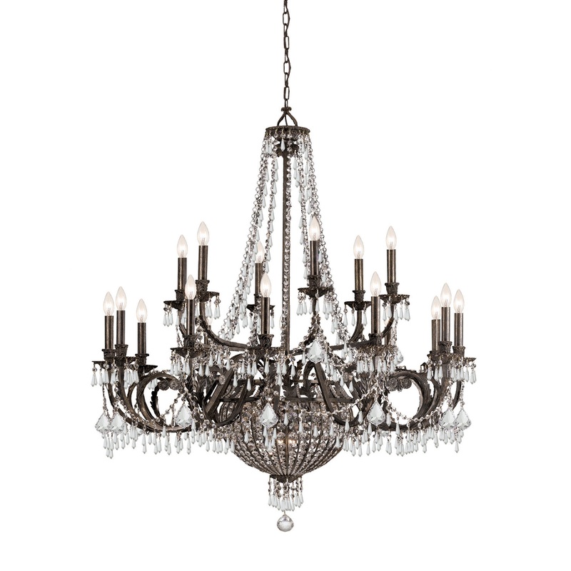 Crystorama 5169-EB-CL-MWP Vanderbilt 23 Light Chandelier English Bronze