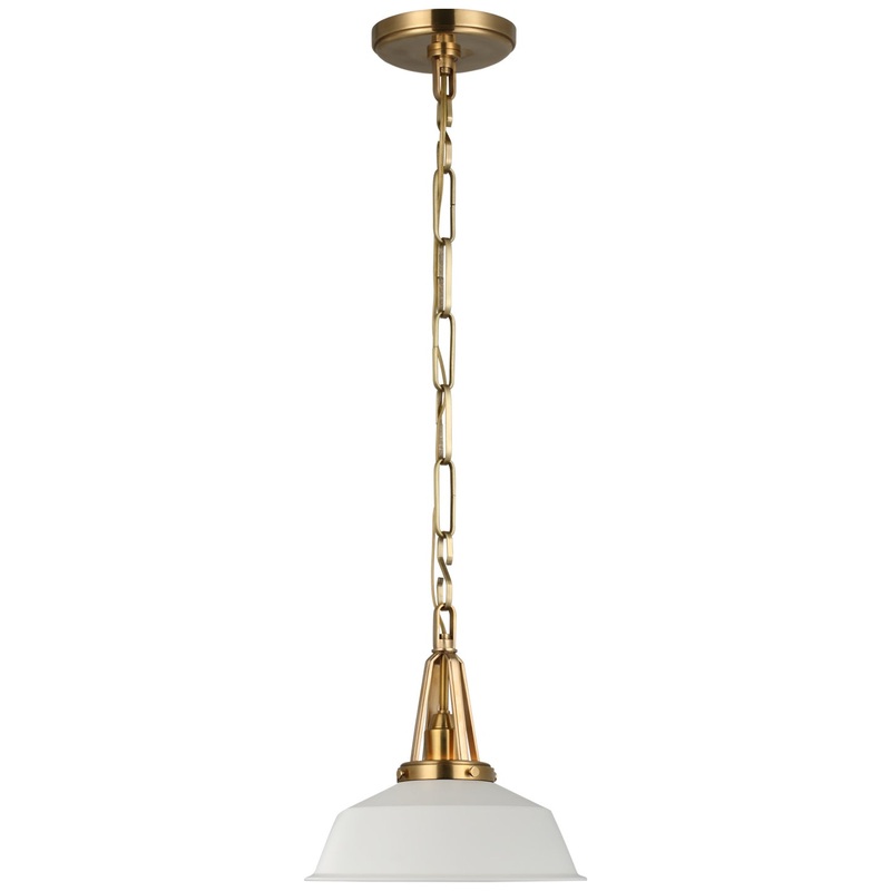 LED Pendant from the Layton Collection in Antique-Burnished Brass Finish by Visual Comfort Signature