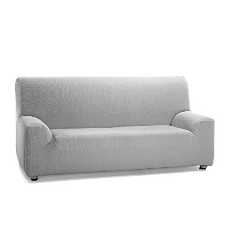 Martina Home Tunez – Copridivano elasticizzato per divano, grigio (Alma), 3 posti (180-240 cm)