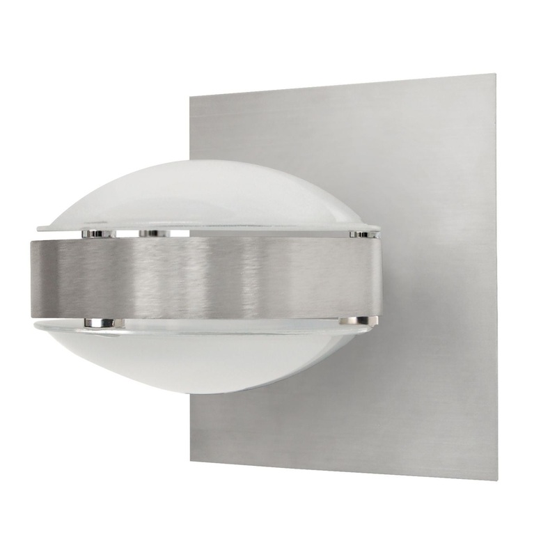 One Light Wall Sconce from the Optos Collection in Brushed Aluminum Finish by Besa