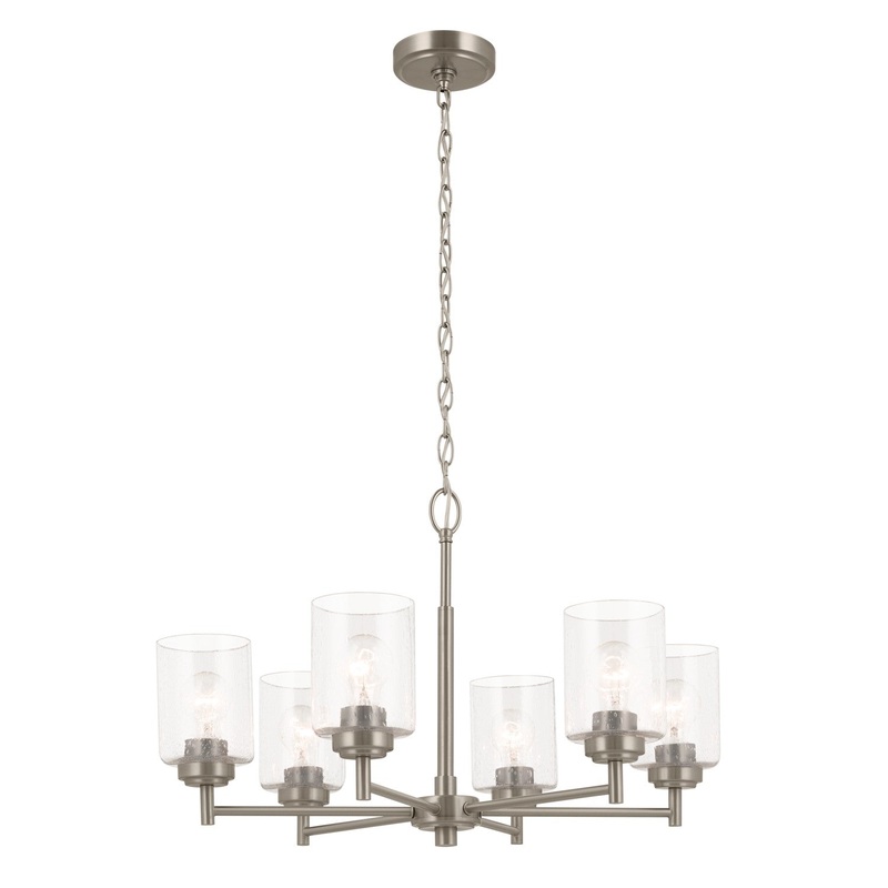 Six Light Chandelier from the Winslow Collection in Brushed Nickel Finish by Kichler