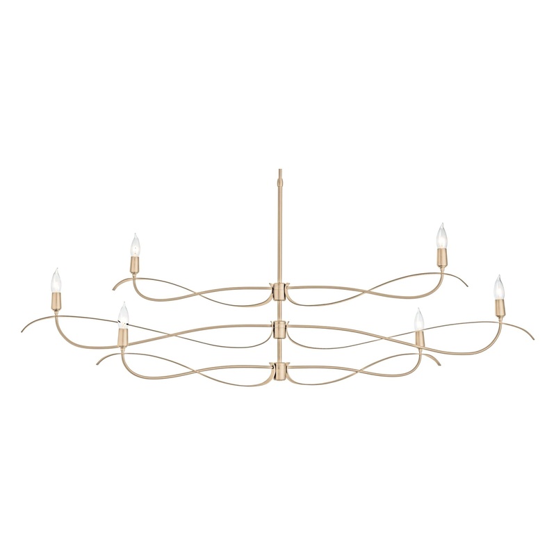 Willow 6-Light Large Chandelier Soft Gold