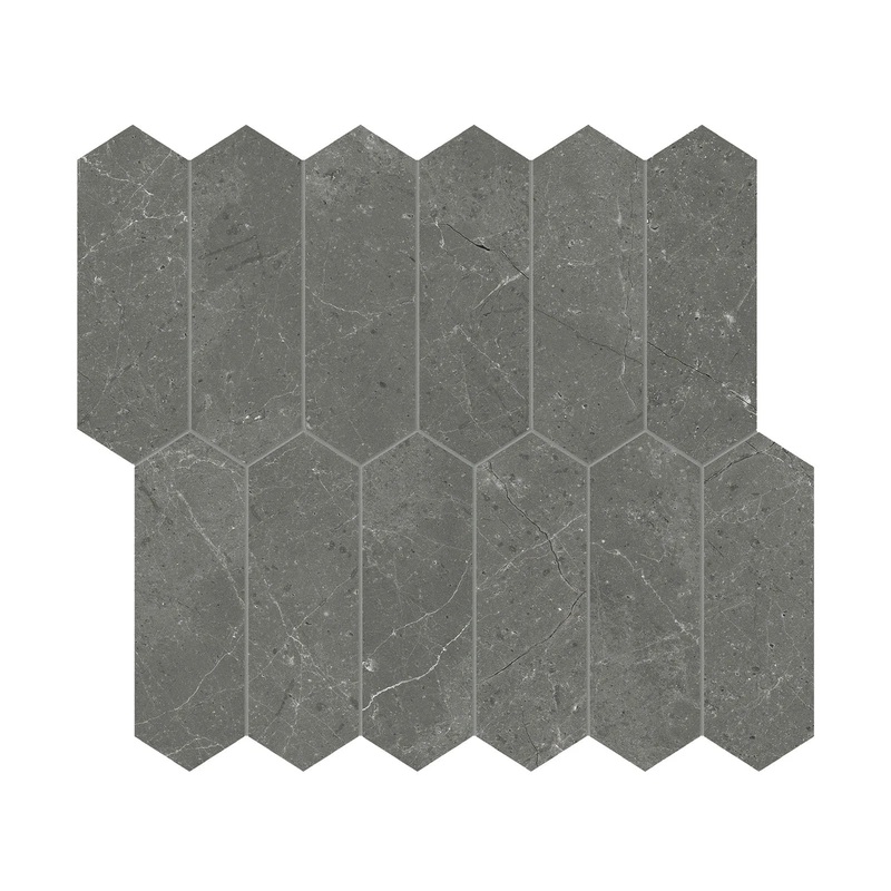 2″ x 6″ Stark Carbon Picket Polished Marble Mosaic 1 Sheet = .87 Sqft 2″ x 6″
