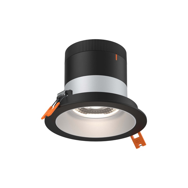 4″ Modular Downlight Alzak with Black Trim 20 Degrees Regressed