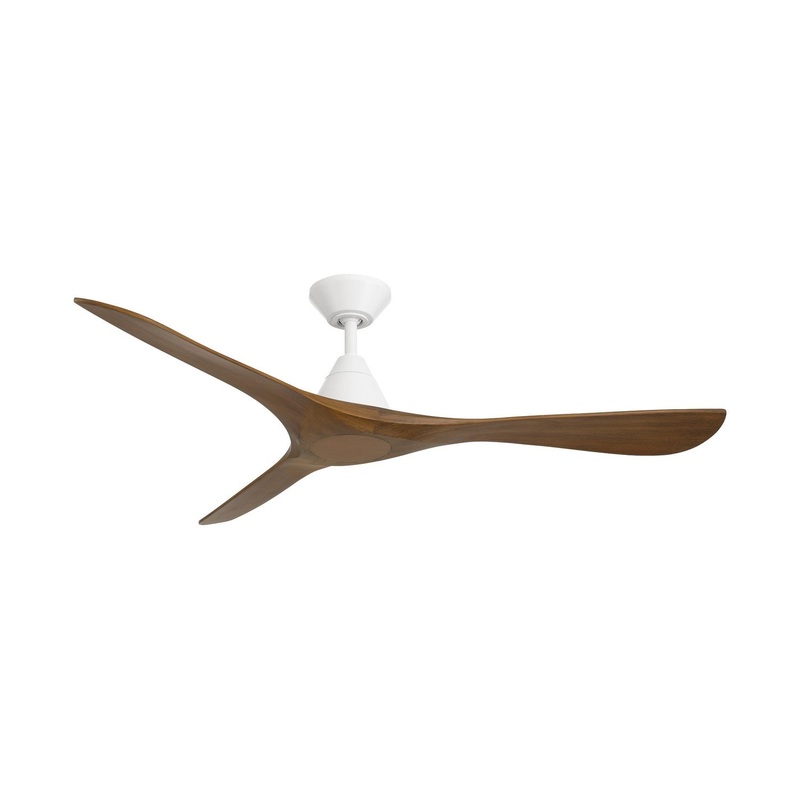 60″Ceiling Fan from the Carve Collection in Matte White/Distressed Koa Finish by Modern Forms Fans