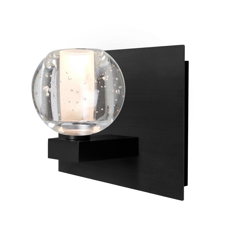 Besa 1WF-BOCABB-BK Besa Boca 3 Vanity One Light Wall Sconce Black