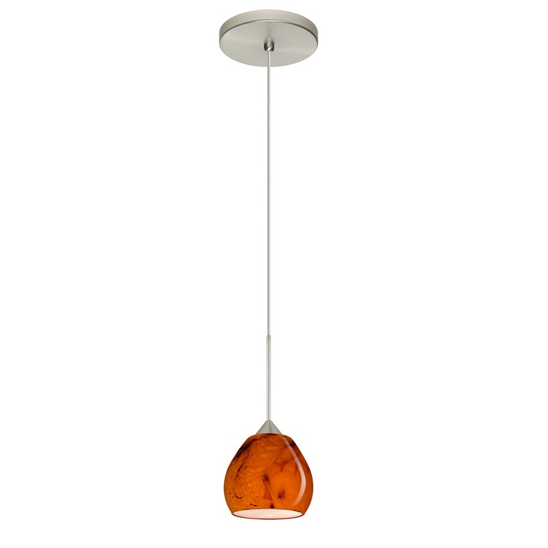 Besa 1XT-5605HB-LED-SN Tay Tay One Light Pendant Satin Nickel