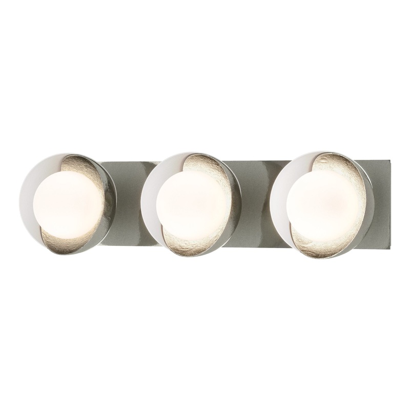 Brooklyn 3-Light Straight Double Shade Bath Sconce Sterling White