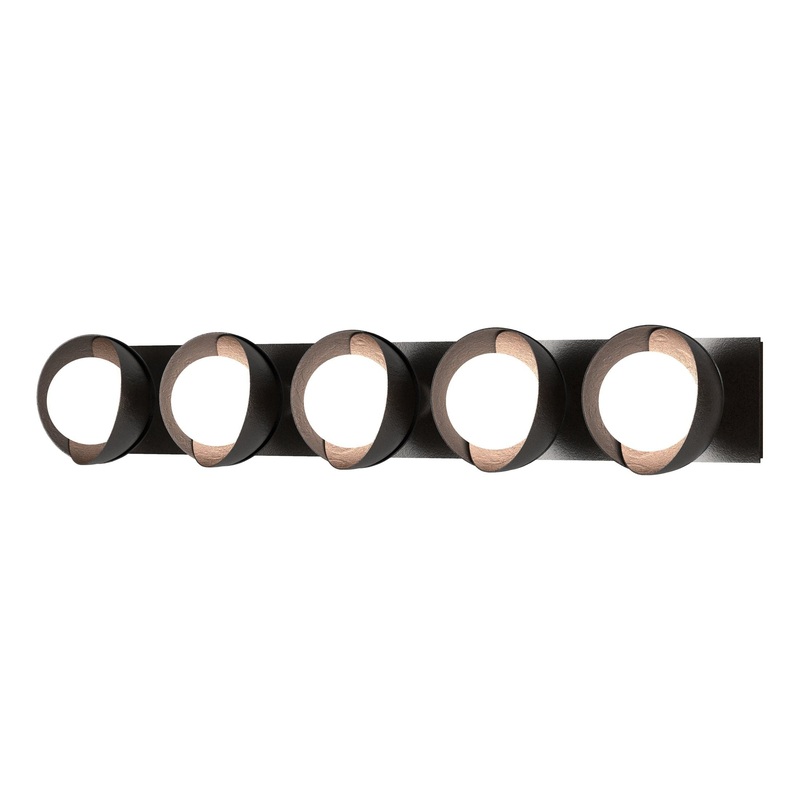 Brooklyn 5-Light Straight Double Shade Bath Sconce Oil Rubbed Bronze Black