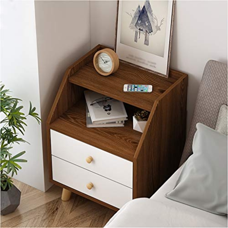 Comodino in Legno Tavolo Addensare casa Camera dell’Assemblea Locker da Terra Corridoio Studio in Doppio pompaggio Soggiorno Storage Box Multifunzione FANJIANI (Color : C)