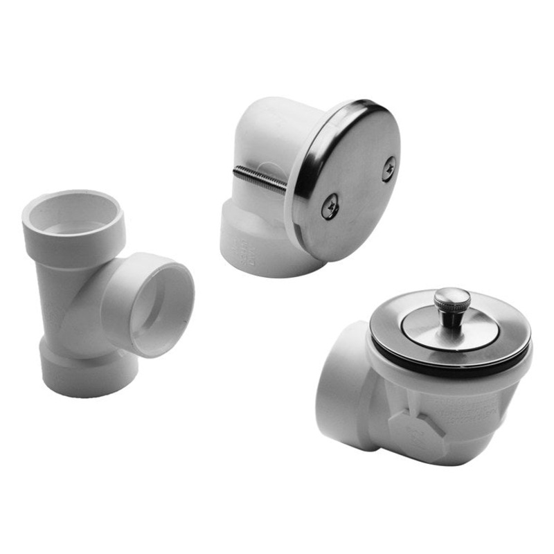 Drain Kit Lift and Turn with 2 Hole Faceplate Half Kit Polished Chrome Brass