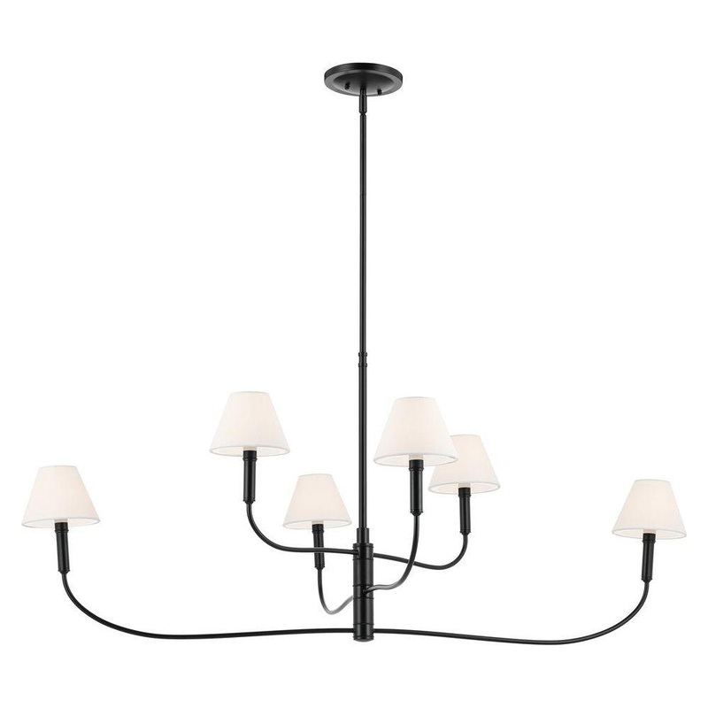 Eadie 51.5″ 6-Light Chandelier Black