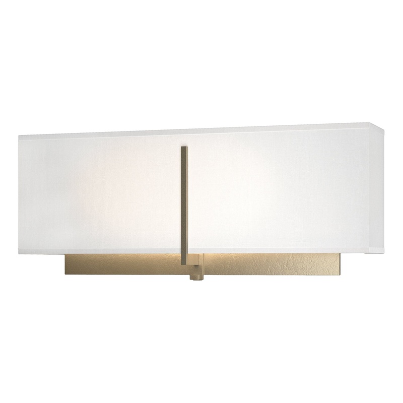 Exos Square Sconce Soft Gold Natural Anna Shade (SF)