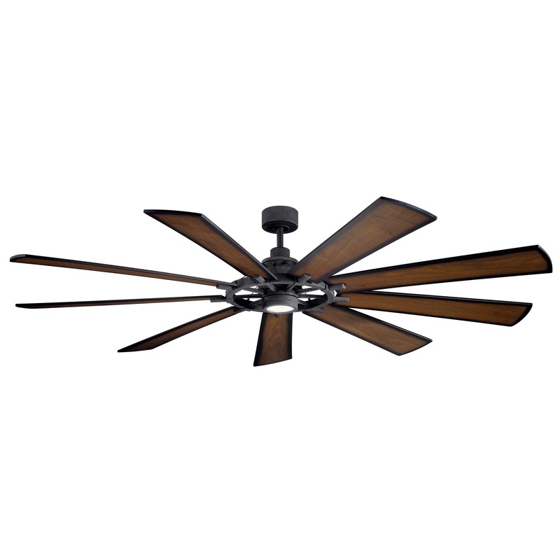 Kichler 300285DBK 85″ Ceiling Fan, Distressed Black