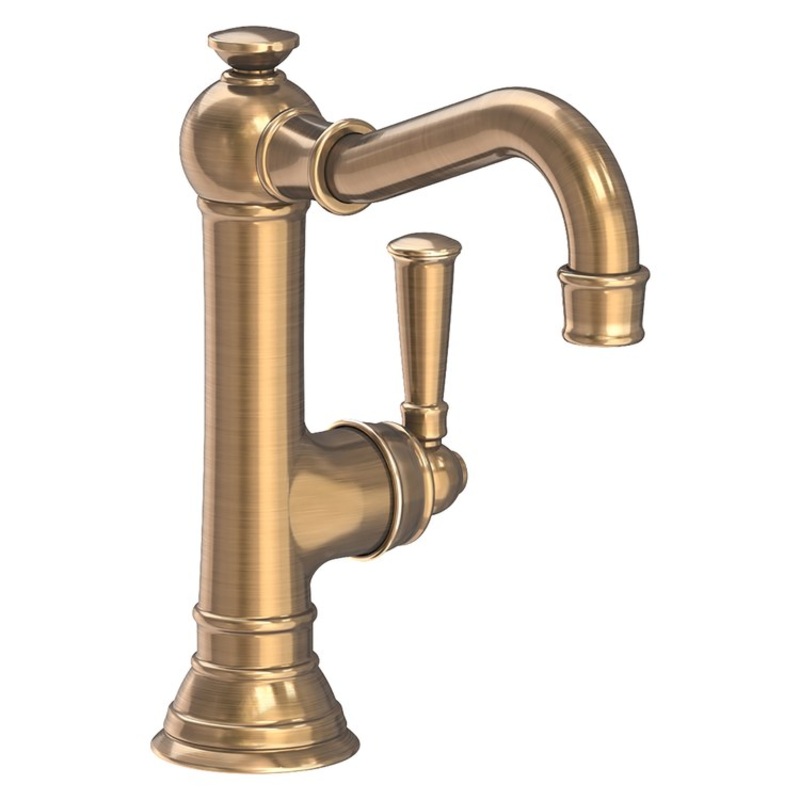 Lavatory Faucet Jacobean 1 Lever ADA Antique Brass 1.2 Gallons per Minute Brass Spout Height 5-5/8 Inch