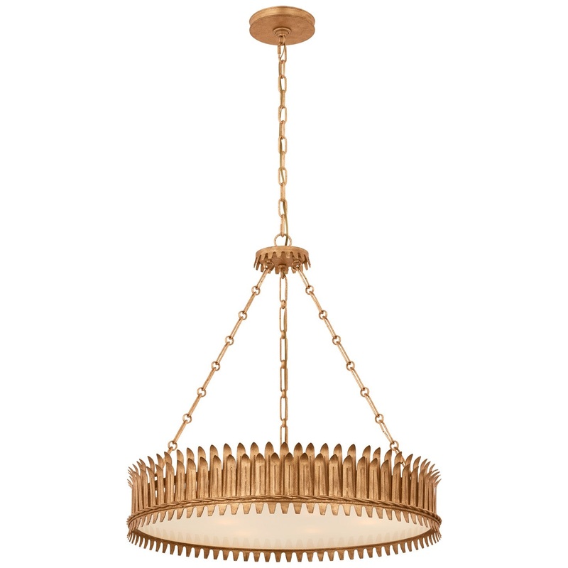 LED Chandelier from the Leslie Collection in Gilded Iron Finish by Visual Comfort Signature