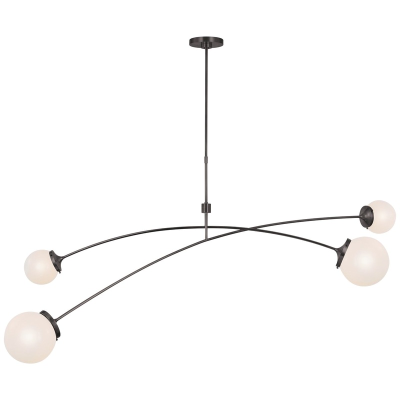 LED Chandelier from the Prescott Collection in Bronze Finish by Visual Comfort Signature