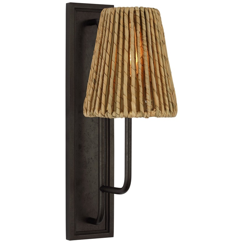 LED Wall Sconce from the Rui Collection in Aged Iron Finish by Visual Comfort Signature
