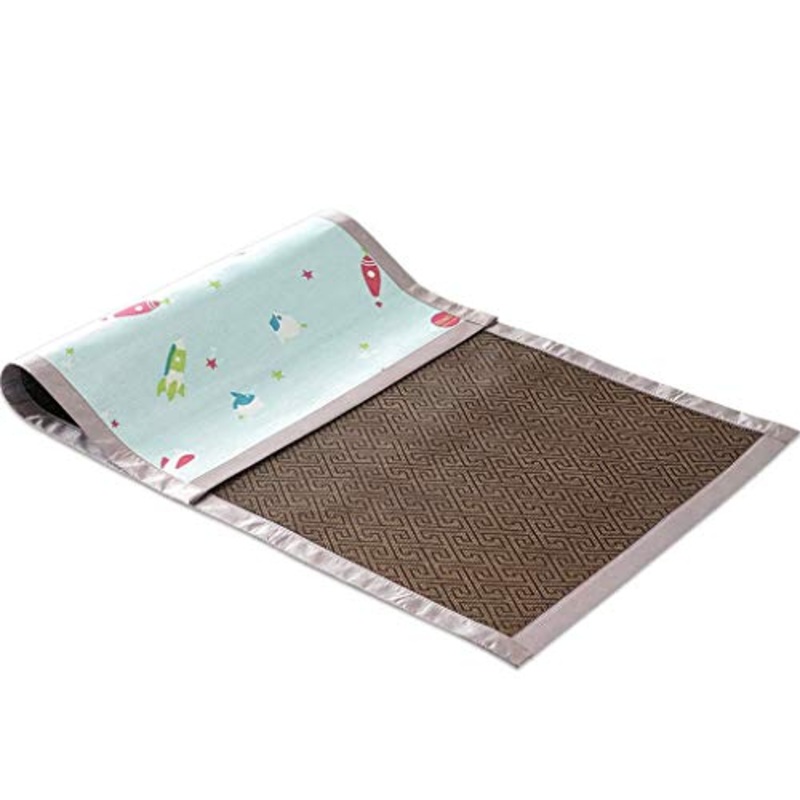 MBY Materassino in bamb, Bambino Bambini Doppia Faccia Stuoia Scuola Materna Pisolino Sedili in Rattan, pu Essere Personalizzato (Size : 50130cm)