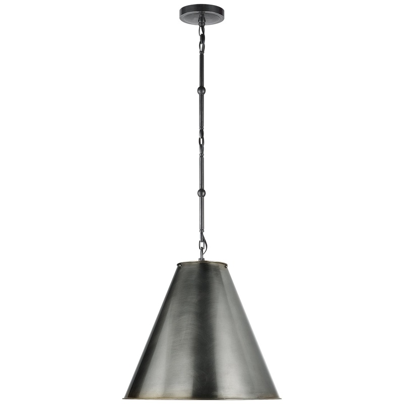 One Light Pendant from the Goodman Collection in Bronze Finish by Visual Comfort Signature