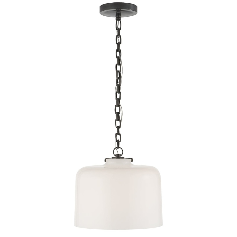 One Light Pendant from the Katie Dome Collection in Bronze Finish by Visual Comfort Signature