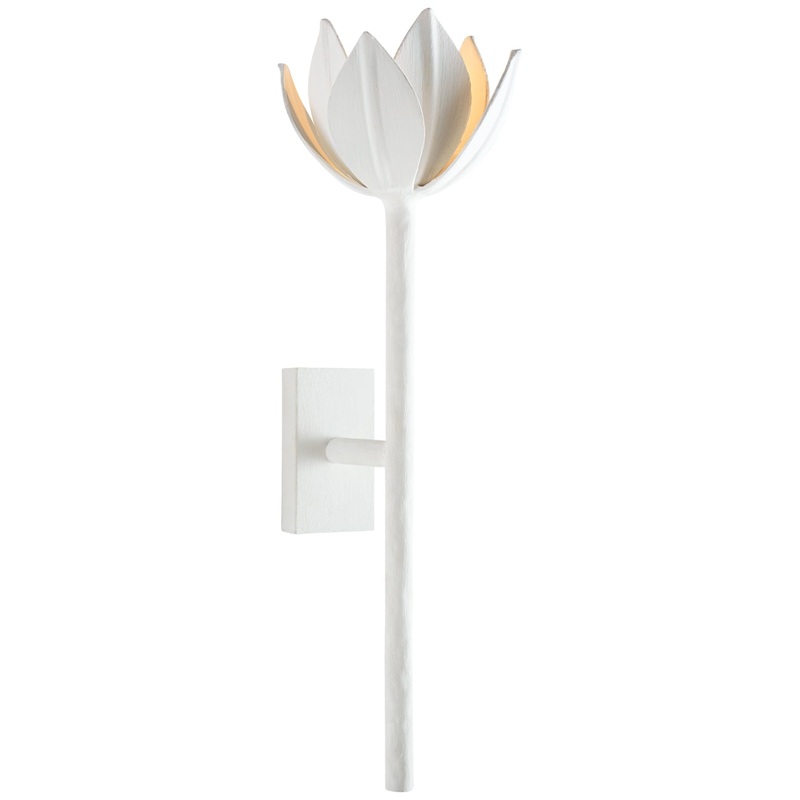 One Light Wall Sconce from the Alberto Collection in Plaster White Finish by Visual Comfort Signature