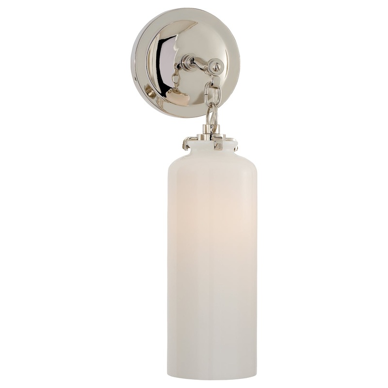 One Light Wall Sconce from the Katie Cylider Collection in Polished Nickel Finish by Visual Comfort Signature
