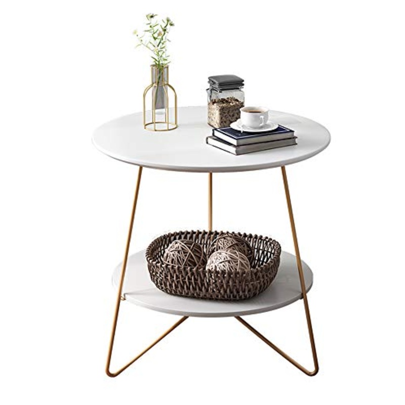 Side Table DFVV Tavolino Piccolo Tavolo da Salotto Vintage Comodino Industriale Moderno per Tavolino da Salotto Rotondo da Camera da Letto