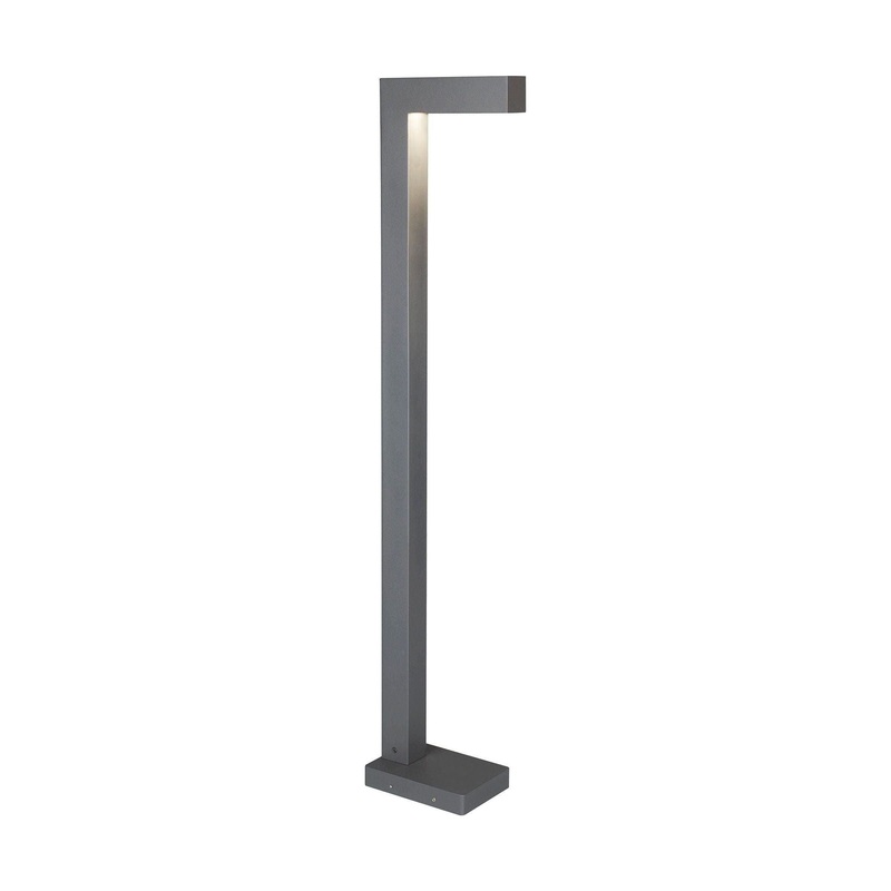 Strut 42 Outdoor Bollard Charcoal 3000K Button Photocontrol + In-Line Fuse
