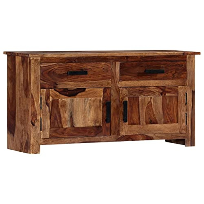 vidaXL Credenza Stile Rustico Accattivante Indeformabile Spaziosa Robusta Resistente Madia Buffet Consolle Armadietto Legno Massello di Sheesham