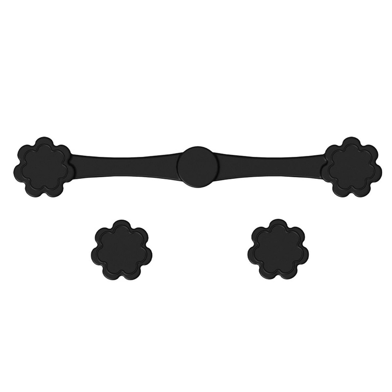 4piece Black small flower Magnetic Silicone Clips – Food-Grade High-Temperature Air Fryer Paper Liner Holders