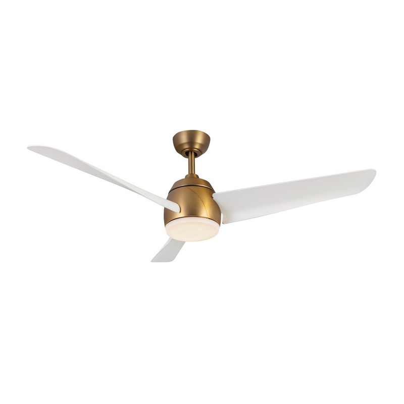 54″Ceiling Fan from the Thalia Collection in Brushed Gold/Matte White Finish by Kuzco Lighting