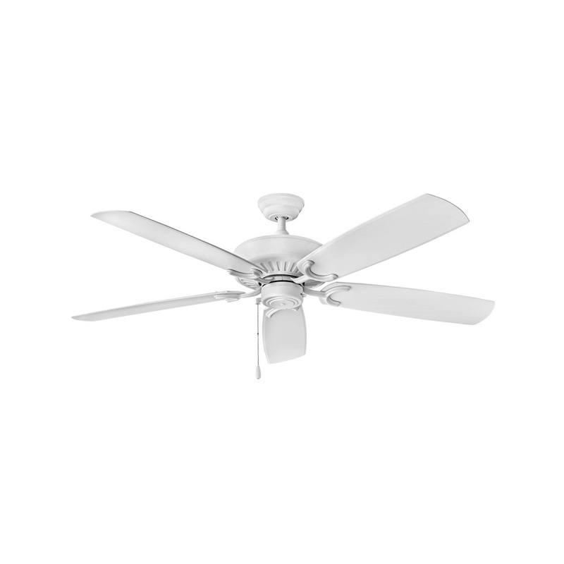 60″ Ceiling Fan from the Oasis Collection in Chalk White Finish by Hinkley