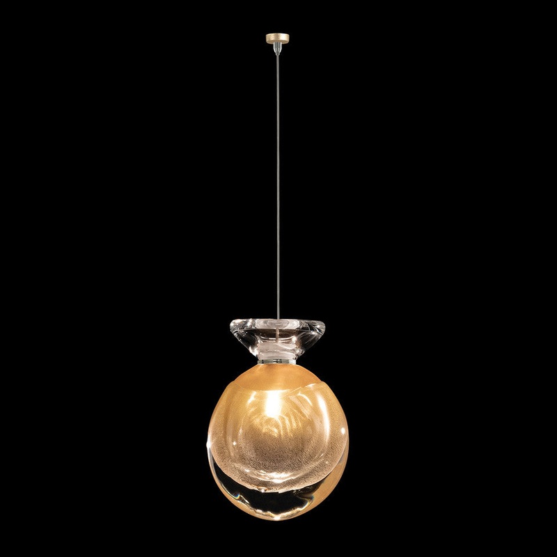Essence 6.5″W Round Drop Light Gold/Gold Round