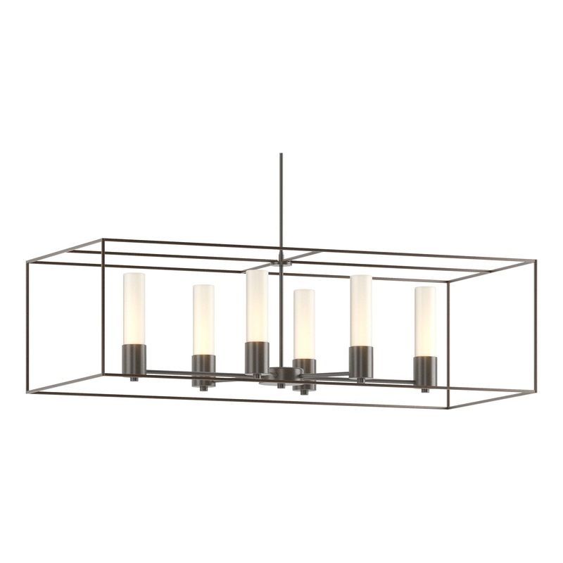 Portico Pendant Dark Smoke Bronze Opal Glass (GG)