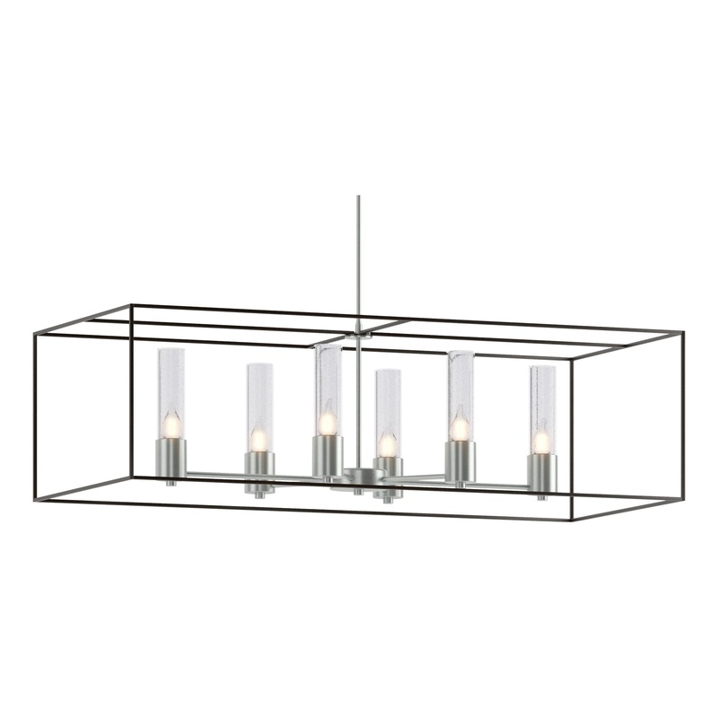 Portico Pendant Vintage Platinum Oil Rubbed Bronze Seeded Clear Glass (II)