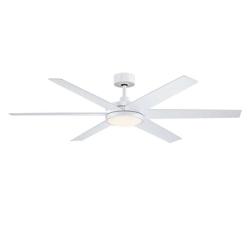 64″Ceiling Fan from the Brawn Collection in Matte White Finish by Fanimation