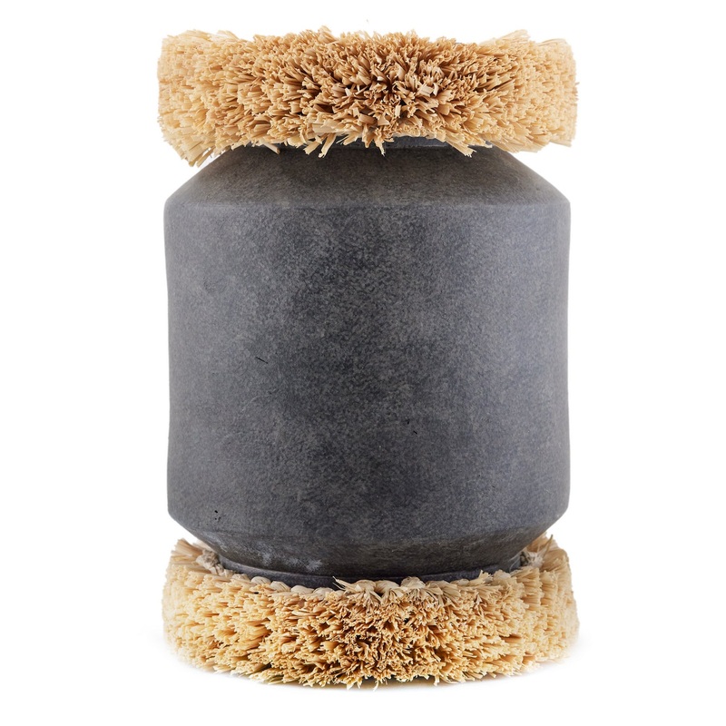 Arteriors 5735 Raffie Vase Matte Charcoal (Discontinued)