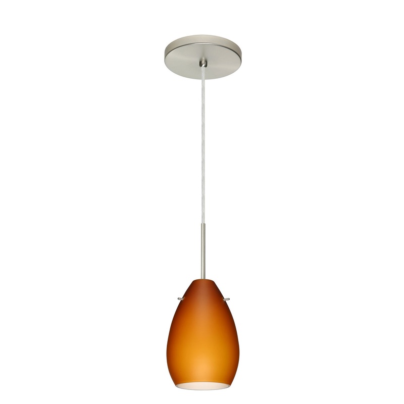 Besa 1BT-171380-HAL-SN Pera One Light Pendant Satin Nickel (Discontinued)