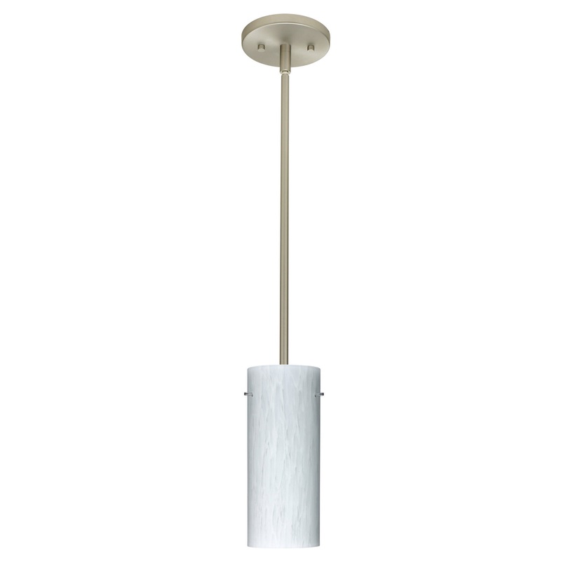 Besa 1TT-412319-LED-SN Stilo One Light Pendant Satin Nickel