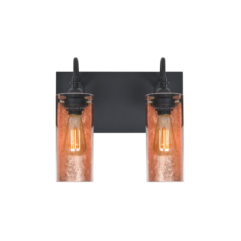 Besa 2WG-DUKECF-EDIL-BK Duke Two Light Wall Sconce Black