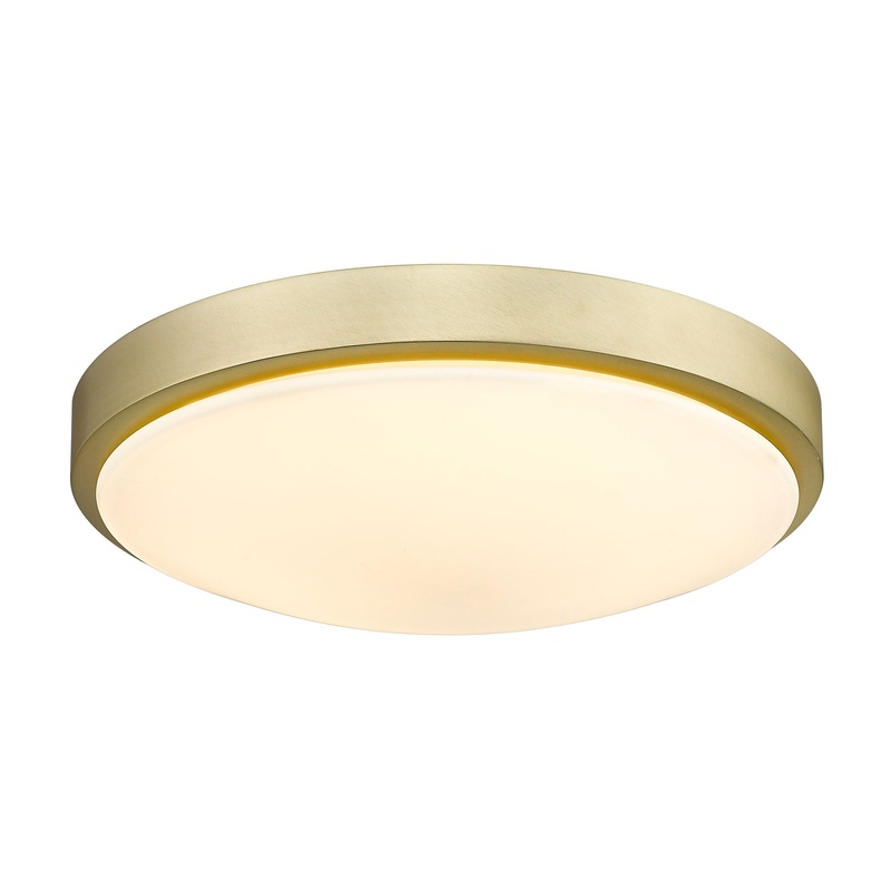 Gabi 13″ Flush Mount in Brushed Champagne Bronze with Opal Glass
