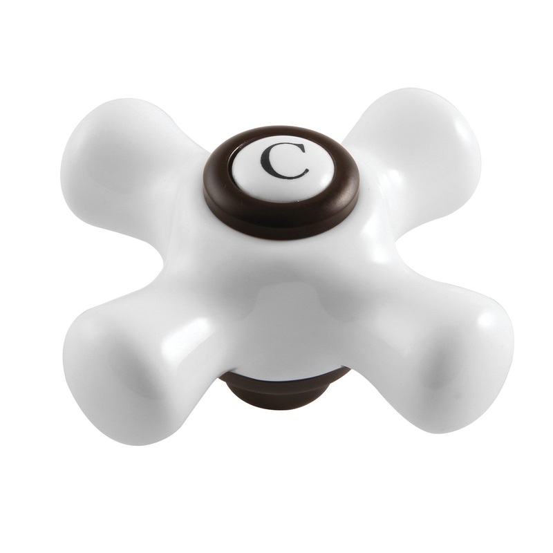 Kingston KSH266PXORBC Cold Porcelain Cross Handle, Oil Rubbed Bronze