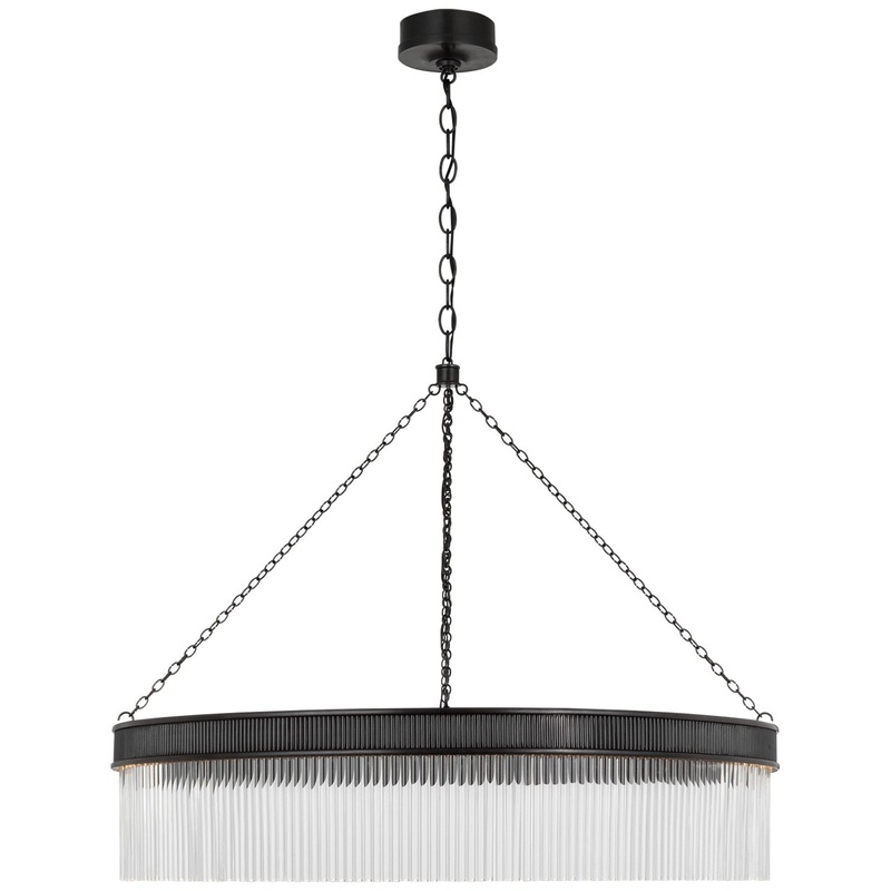 LED Chandelier from the Menil Collection in Bronze Finish by Visual Comfort Signature