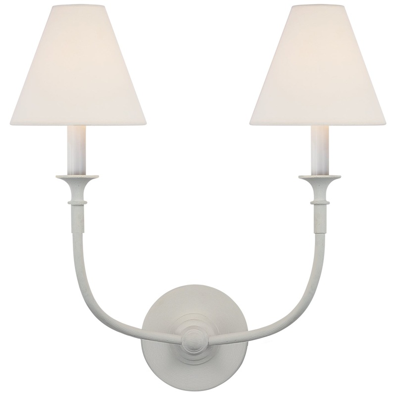 LED Wall Sconce from the Piaf Collection in Plaster White Finish by Visual Comfort Signature