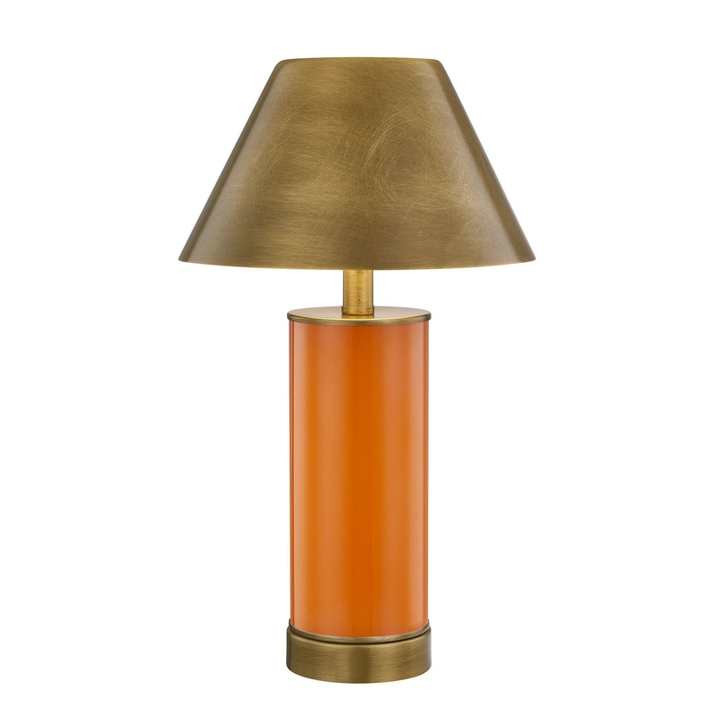 Molly 1-Light Portable Rechargeable LED Table Lamp Exuberance Orange