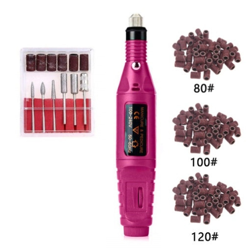 Regular Set With 50*3 Sanding Ring Portable Electric Nail Drill Kit – USB Manicure Pedicure Polishing & Shaping Tool Set